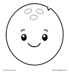 cute smiling coconut fruit
