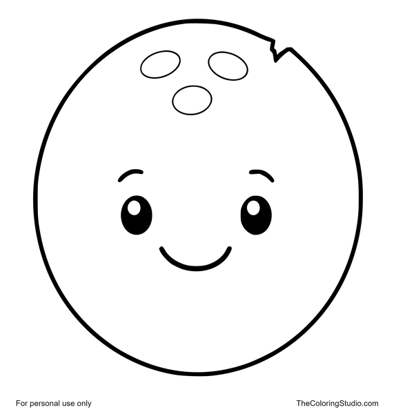 cute smiling coconut fruit