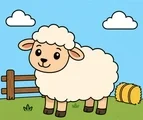 friendly sheep with simple farm details