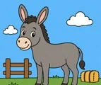 friendly donkey with simple farm details
