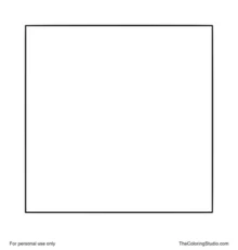 Large orange square with four equal sides and clear corners centered on a pure white background.