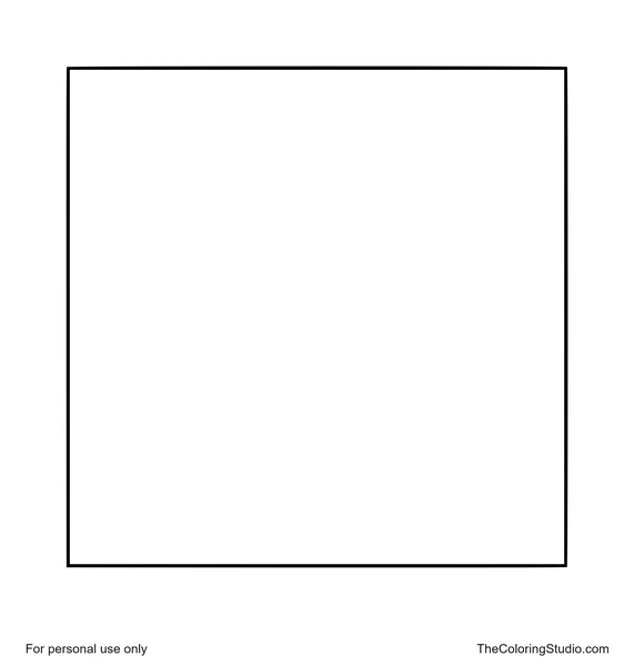 Large orange square with four equal sides and clear corners centered on a pure white background.