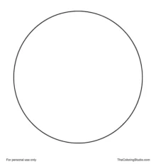 Large bright blue circle with a smooth outline centered on a pure white background.