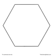 Large green hexagon with six straight sides and clear corners centered on a pure white background.
