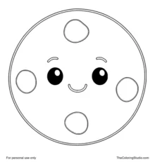 friendly smiling cookie with simple chocolate chips