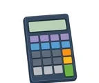 School calculator with blank display and organized large button grid, fully visible on a clean white background.